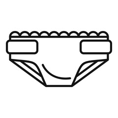 Protection diaper icon, outline style