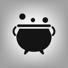 Cauldron potion icon for the interface of applications, games, sites, vector illustration.
