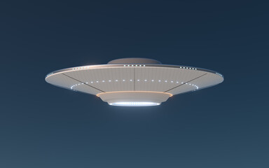 Obraz na płótnie Canvas Science fiction UFO spaceships, 3d rendering.