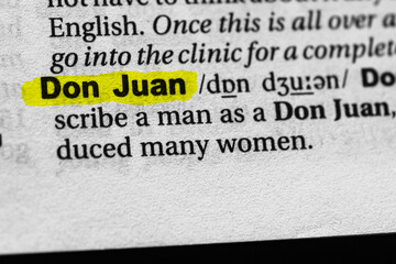 Highlighted word Don Juan concept and meaning