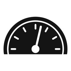Car speedometer icon, simple style