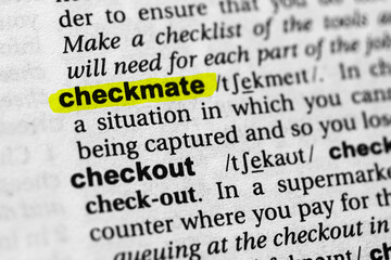 Highlighted word checkmate concept and meaning