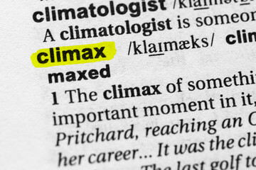 Highlighted word climax concept and meaning
