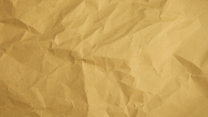 Recycle Paper Texture background. Crumpled Old kraft paper abstract shape background with space Yellow crumpled paper for text high resolution.