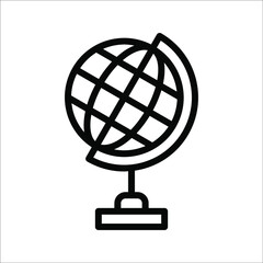 Earth Globe icon stock vector illustration flat design.