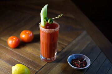 Bloody Mary Tomato Vodka Cocktail