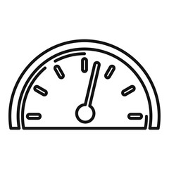 Car speedometer icon, outline style