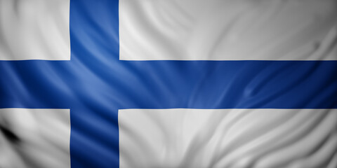 Obraz premium Finland 3d flag