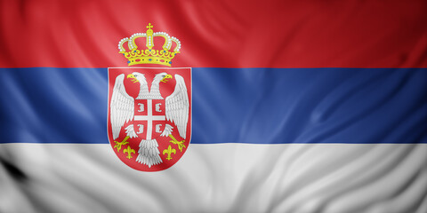 Obraz premium Serbia 3d flag