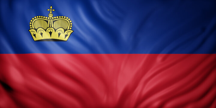 Liechtenstein 3d flag