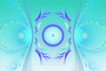 Colorful Fractal Waves Frequency Shapes Background Backdrop Cover Illustration