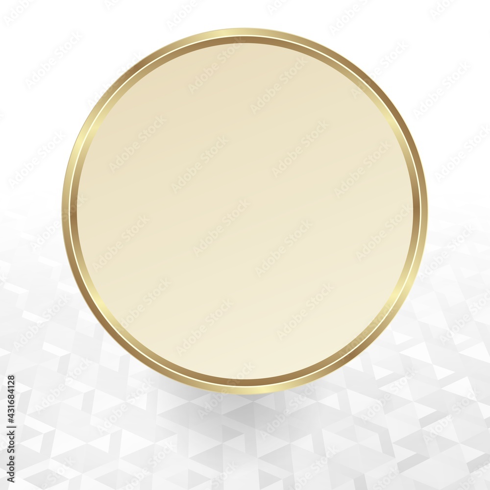 Wall mural golden plaque on geometric background