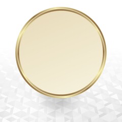 golden plaque on geometric background