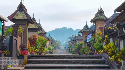 Fotobehang Penglipuran is een traditioneel oudste Bali-dorp in Bangli Regency - Bali, Indonesië © muratart