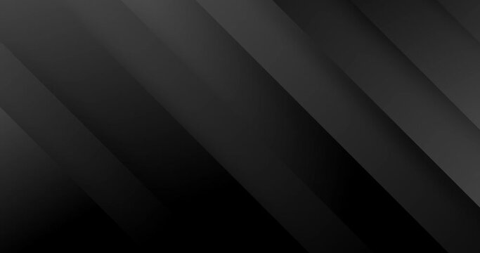 4k Abstract luxury black grey gradient backgrounds with diagonal stripes. Geometric graphic motion animation. Seamless looping dark backdrop. Simple minimalist blank element. Elegant universal sale BG