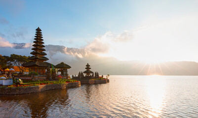 Pura Ulun Danu Bratan temple - Hindu temple on Bratan lake - Bali island, Indonesia