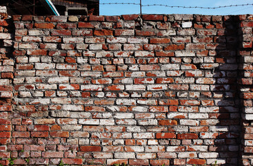 Brick wall. Can be used as a background, design element, copy space.