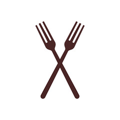 Fork logo design. Fork on white background.