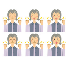 頑張るおばあさん