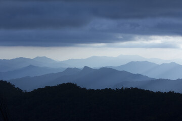 Fototapeta premium Sunlight in morning hill in Chiangmai