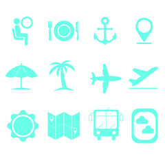 Travel icons and symbol for blogs, logos, vector art illustration