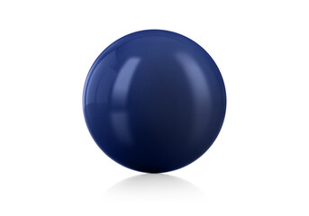 Blue ball, Snooker Ball on white background