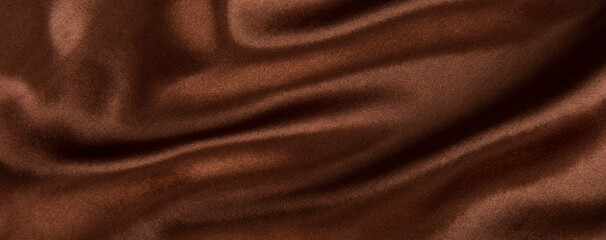 brown or chocolate silk satin fabric texture background