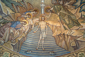 Icon mosaic Baptism of the Lord, Epiphany