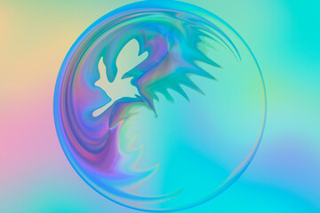 abstract shape on a gradient background. design, art