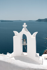 bell on the mediterranean coast oia santorini