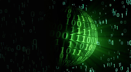 Fototapeta premium binary code planet