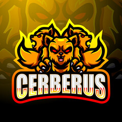 Cerberus mascot esport logo design
