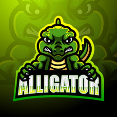 Alligator mascot esport logo design