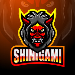 Shinigami esport logo mascot design