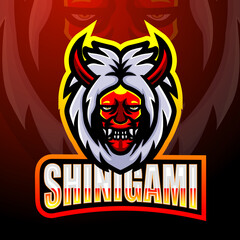 Shinigami esport logo mascot design