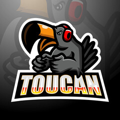 Toucan mascot esport logo design