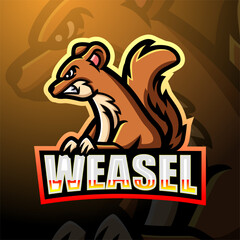 Weasel esport logo mascot design