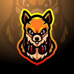Squirrel esport logo mascot design © frescostudio
