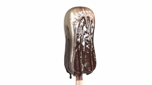 The chocolate flows upwards. ice cream melts in reverse order. Hot chocolate liquid milk
