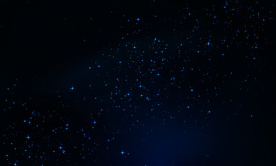 Starry space night sky, vector art illustration. 