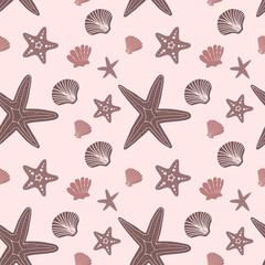Shells Seamless Pattern