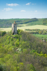 Burg Saaleck in Bad K&ouml;sen bei Naumburg im Fr&uuml;hling
