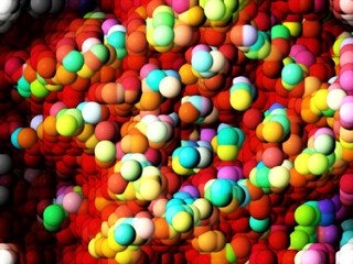 Fun Abstract Balls Background Digital Illustration