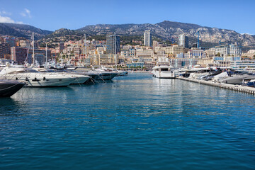 Fototapeta na wymiar Principality of Monaco City Skyline