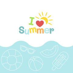 Border design with summer theme