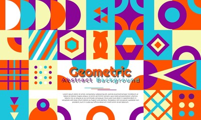 Abstract geometric background with minimal trendy design. It is suitable for banners, posters, flyers, covers, etc. Vector illustration