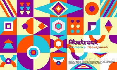Abstract geometric background with minimal trendy design. It is suitable for banners, posters, flyers, covers, etc. Vector illustration