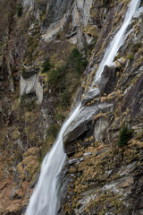 impressive Cascata di Foroglio in spring, Valle di Bavona, Ticino