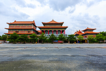 Fototapeta premium Beautiful Architecture Chinese style temple. Nonthaburi Thailand