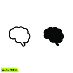 brain icon vector illustration simple design element